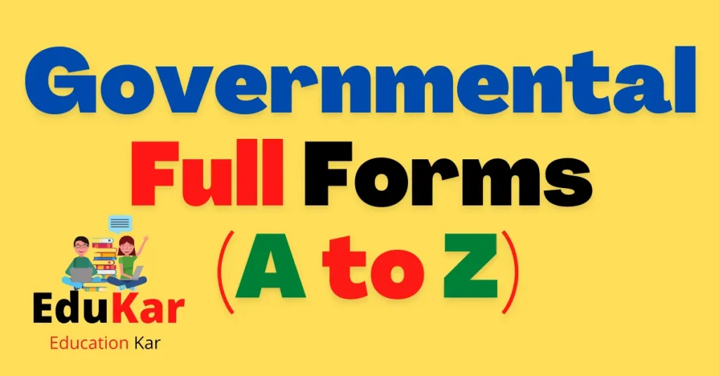 Governmental Full Forms 