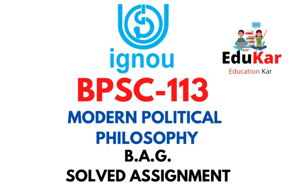 BPSC-113: IGNOU BAG Solved Assignment 2022-2023