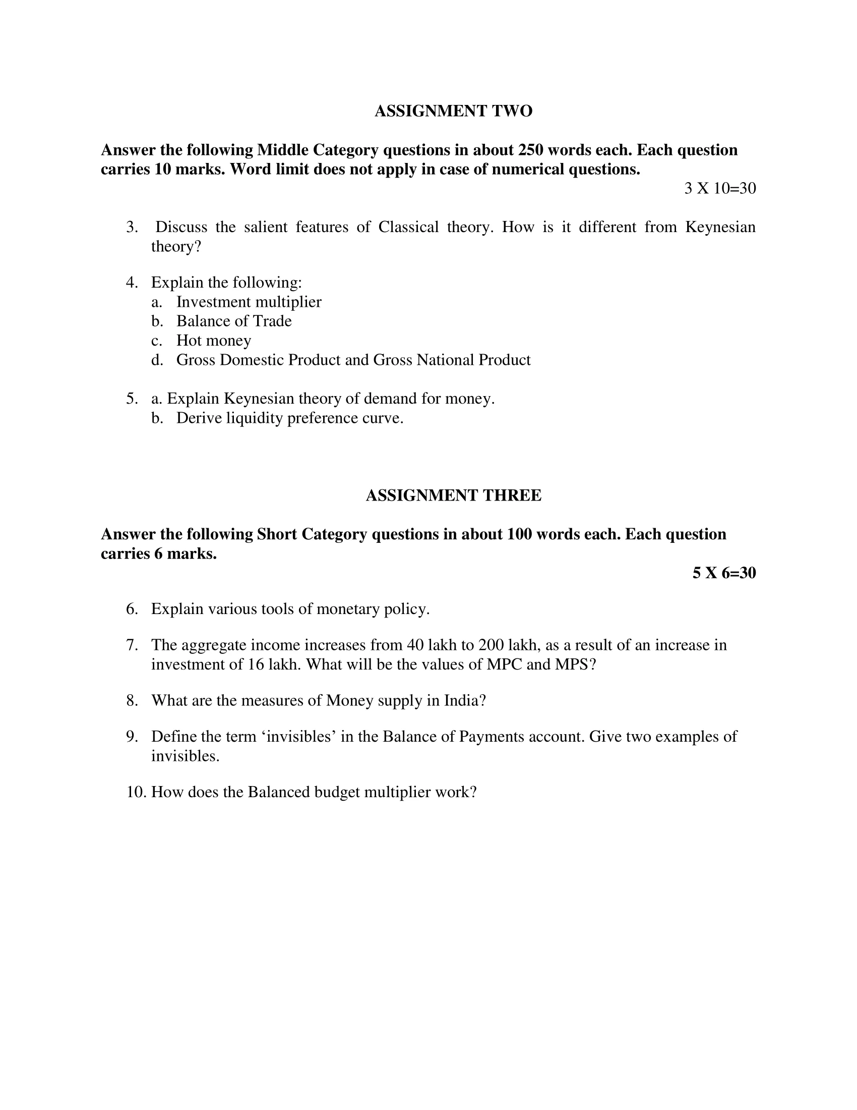IGNOU BECC-133 Solved Assignment 2022-2023 PRINCIPLES OF MACROECONOMICS I