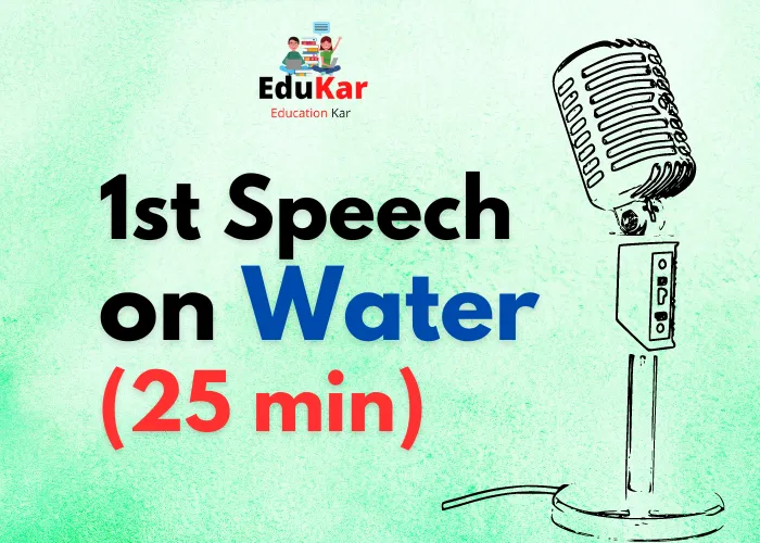 Speech on Water