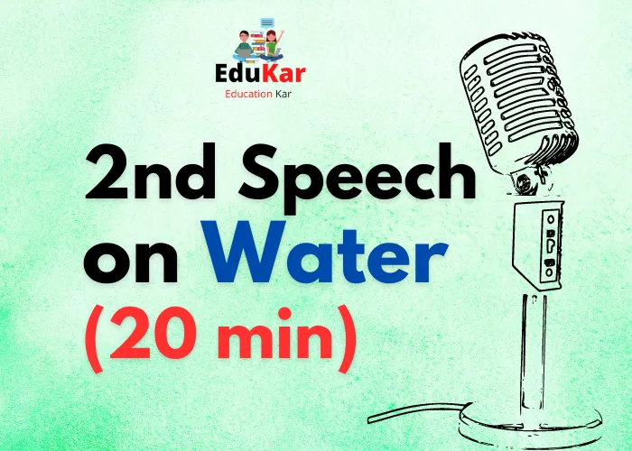 Speech on Water