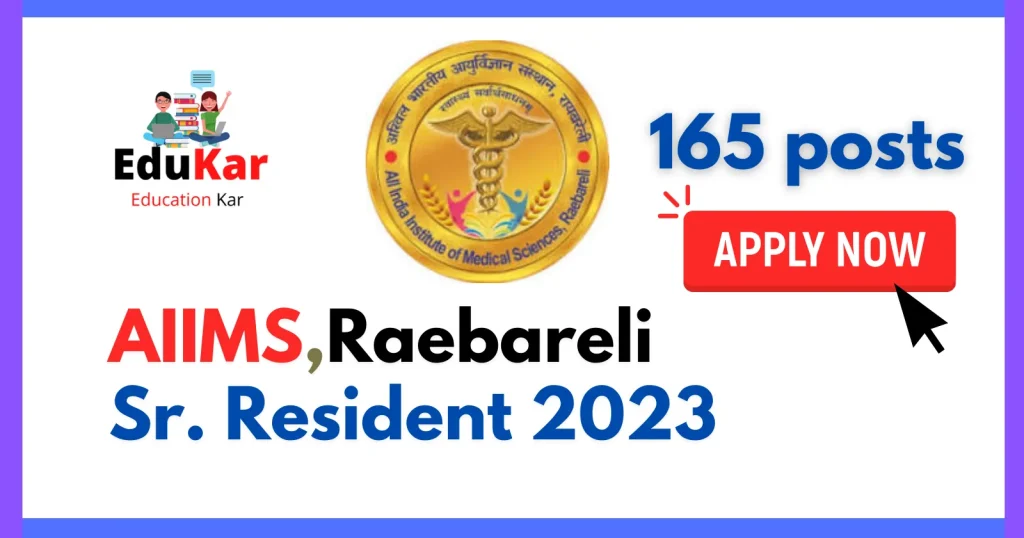 AIIMS,Raebareli Sr Resident 2023